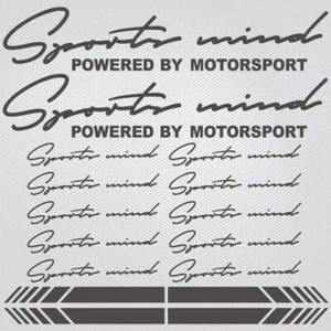 Powered by Motorsport Auto Aufkleber Sports Mind Sticker 16x Tuning Renault Skoda VRS - Bild 1 von 7