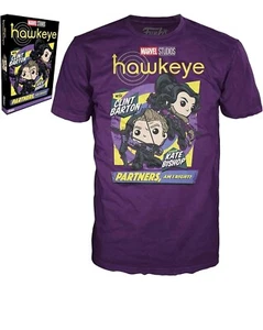 Hawkeye - Marvel Boxed Funko Pop! Tees M MEDIUM Purple T-shirt NIP - Picture 1 of 3