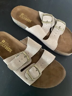 Plantillas WHITE MOUNTAIN para mujer talla 8 m Helga gamuza sandalia tobo claro Foto 1 de 4