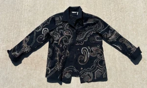 Vintage Laura Ashley stark besticktes Perlen Paisley Hemd Größe Small Western - Bild 1 von 5