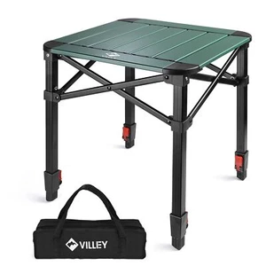 VILLEY Portable Folding Camping Table Aluminum Square Tables Outdoor Table w/Bag - Picture 1 of 10