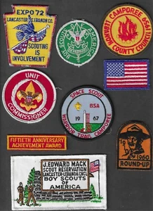 Lot of 9 Vintage BSA patches 1960 Round-Up Fiftieth Anniv Award etc (Group Z) - Picture 1 of 2