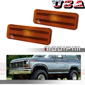 Kit de carcasas de luces de giro delanteras ámbar para 80-86 Ford Bronco F150 F250 F350 - Imagen 1 de 9