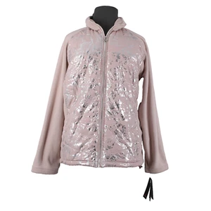 New Balance NEW $79 Sz 3X Pink Silver Collared Pockets 100% Polyester Jacket - Picture 1 of 19