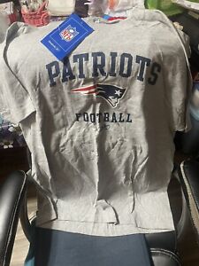 Vintage Reebok NWT NFL New England Patriots Football T Shirt Gray Men’s XL Brady
