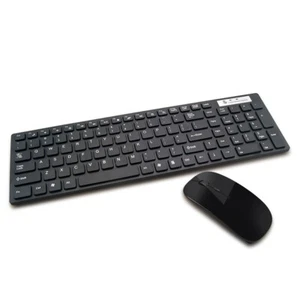 USB Wireless Tastatur und Maus Set Kabellos PC Laptop Computer Keyboard Schwarz - Bild 1 von 8