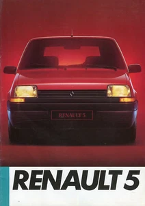 Renault 5 L TL/TS GTL GTS TSE GT Turbo Supercinq French market sales brochure - Picture 1 of 1