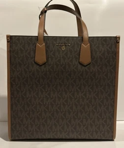 ๐ผ๐ฆ Michael Kors ๐ผ๐ฆ MK Maple Brown Signature Large Tote Crossbody Bag ๐ผ GB18 - Picture 1 of 9