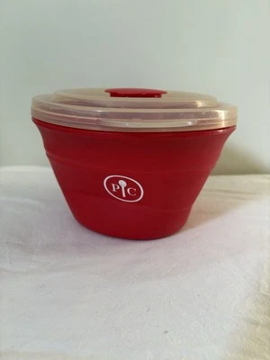 Микроволновая печь для приготовления попкорна PAMPED CHEF красная силиконовая складная чаша большой размер - Изображение 1 из 4