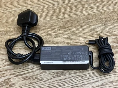 Genuine 65W Lenovo USB-C Charger 20V 3.5A ADLX65YCC3D With UK 3 Pin Power Supply - Image 1 of 4