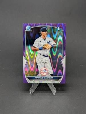 2023 Bowman - Chrome Prospects Marcos Cabrera #BCP-46 Purple Refractor /250 (RC) - Image 1 of 2