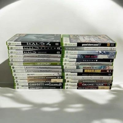 Lote de 26 juegos Xbox 360 Halo, Call of Duty, Assassin's Creed y más. Foto 1 de 4
