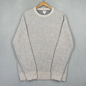 J Crew Pullover Herren Large Tall grau robust Merinowolle Langarm klassisch gebraucht, in einwandfreiem Zustand - Bild 1 von 9