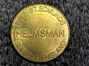Moneda token casillero timonel extranjero de Inglaterra - Bury St. Edmunds, Suffolk - Inv#FT42 - Imagen 1 de 2