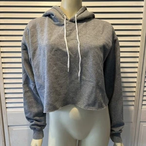 Damen Hoodie Wild Fable grau Cropped L mit weißen Kordelzügen - Bild 1 von 11