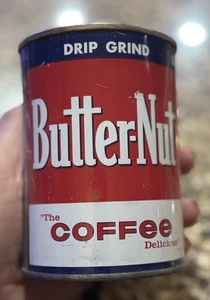 Lata de café Butternut vintage de 1/2 lb Houston, Texas molienda por goteo - Imagen 1 de 6