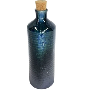 Ion bottle, radium bottle, water, Shigaraki ware original bottle (blue glass bot - Picture 1 of 9