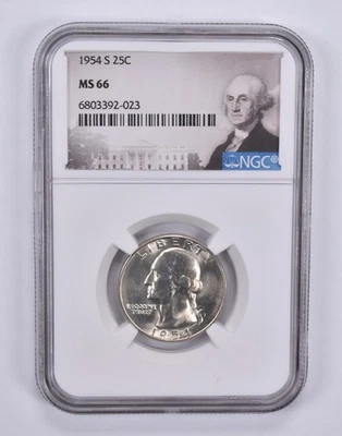 MS66 1954-S Washington Quarter NGC Special Label *6060 - Image 1 of 4