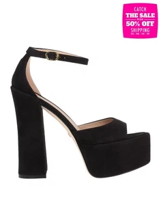 RRP€506 STUART WEITZMAN Leather Ankle Strap Sandals US9.5 UK7 EU40 Platform - Picture 1 of 7