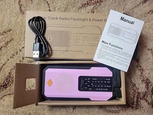 NOAA Emergency Radio with Solar Generator, Hand Crank, Power Bank & Flashlight - Imagen 1 de 2