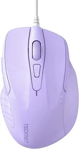 TECKNET Wired Mouse, 6-Button Corded with 4 Adjustable DPI, Optical LT.Purple  - Picture 1 of 7