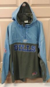 Buffalo Bills NFL Reebok Football Shirt Size Adult XL Jacket Coat Hoodie Vintage