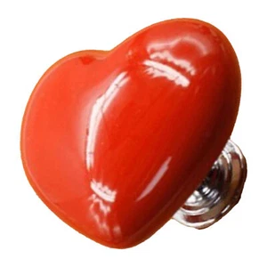 Heart-Shaped Toilet Button Pusher for Women with Long Nails Red - Picture 1 of 10