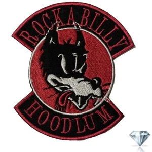Rockabilly fox embroidery patch iron sew on movie comic fashion badge - Foto 1 di 2