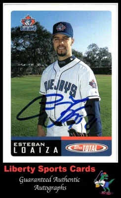 2002 Topps Total Esteban Loaiza #533 Authentic Autographed Toronto Blue Jays - Image 1 of 2