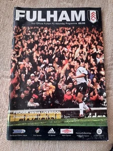 Fulham V Liverpool Football Programme 2001/02 - Picture 1 of 1