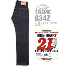 IRON HEART 634Z 21oz Extra Heavy Denim Jeans Motorcycle Biker Jeans Genuine