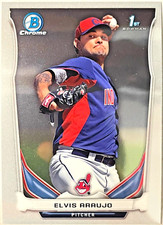 2014 BOWMAN CHROME *MINI* #113 ELVIS ARAUJO *1ST BOWMAN* CLEVELAND GUARDIANS