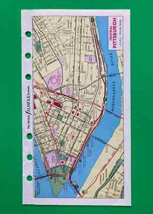 FILOFAX City Map Cleveland OH & Pittsburgh PA 6 3/4 x 3 3/4 Organizer Refill - Picture 1 of 3