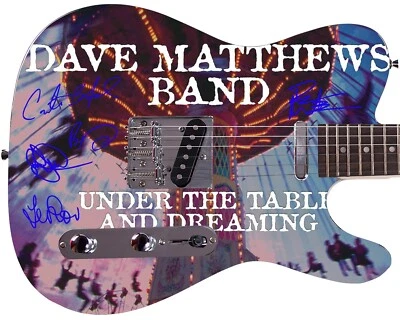Dave Matthews Autographed Under The Table Dreaming LP Album Cover Photo Guitar  - Image 1 of 3
