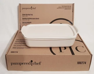Pampered Chef Rechteckige Ofenhexe 5L + Servierzauberer Versand Kostenlos Neu - Bild 1 von 2