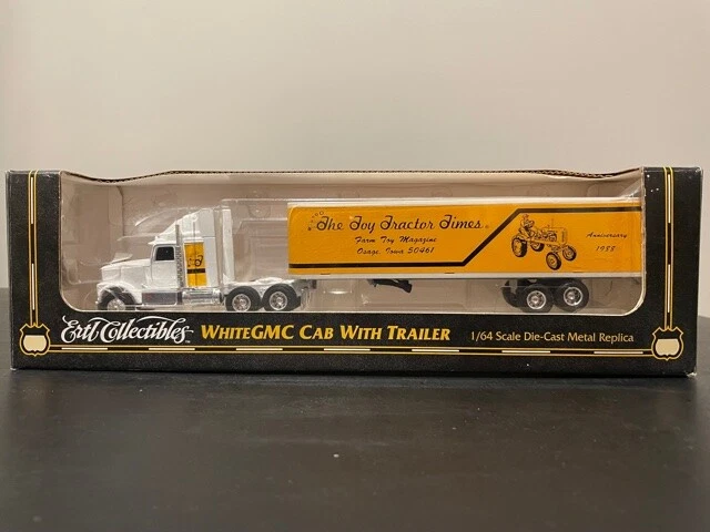 Vintage ERTL Collectibles 1996 White GMC Toy Tractor Times 1:64 Semi Trailer - Image 1 of 4