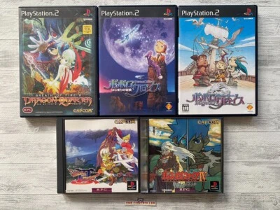 SONY Playstation PS 1 2 Breath of Fire III IV V & Popolocrois set from Japan - Image 1 of 4