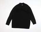 Very Womens Black Cotton Basic T-Shirt Size 16 Round Neck