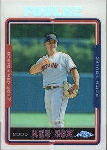 2005 Topps Chrome Refractors Boston Red Sox Baseball Card #414 Keith Foulke