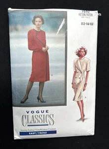 Vogue 7640 Misses Dress Vogue Classics Vintage 1989 Pattern size 12-14-16 Uncut - Picture 1 of 3