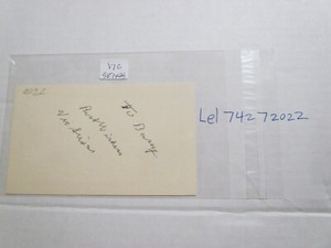 Vic Seixas signed Post Card 