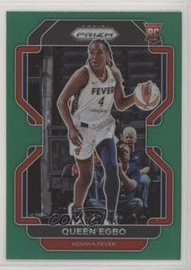 2022 Panini Prizm WNBA Green Prizm Queen Egbo #190 Rookie RC