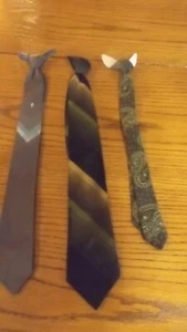 Lot of Vintage 1950's Boys Youth Clip On Neck Ties14" to 16" Story Cravet - Picture 1 of 7
