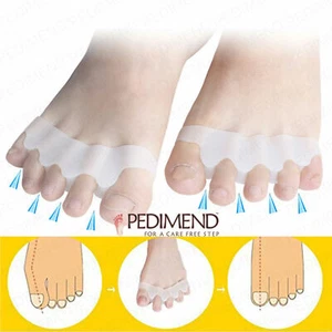 PEDIMEND Big Toe Separators Gel Toe Spacers to Correct Bunions, Hammer Toes UK - Picture 1 of 11