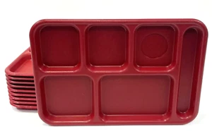 10 Stck. Cambro USA Schule Mittagessen Lebensmittel Tablett Cafeteria Gefängnis 6 Fach BCT1014 - Bild 1 von 5
