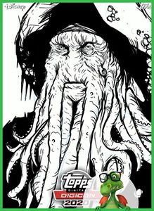 Disney Collect Topps Original Artwork Davy Jones Matthew Petz Animated Digital - Picture 1 of 2
