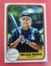 2015 Melissa Mayeux France CUSTOM ROOKIE RC CARD could be the first MLB Female 