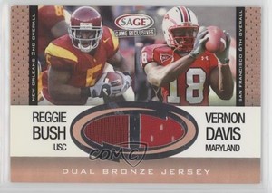 2006 SAGE Game Exclusives Dual Jerseys Bronze Reggie Bush Vernon Davis Rookie RC