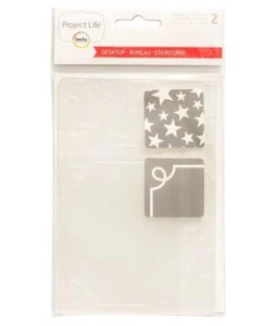 Project Life DESKTOP (2) Embossing Folders Stars Frame Becky Higgins Planner - Picture 1 of 1