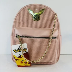 Pokemon Eevee Mini Backpack - Pink Corduroy Eevee brand New Discontinued - Picture 1 of 4
